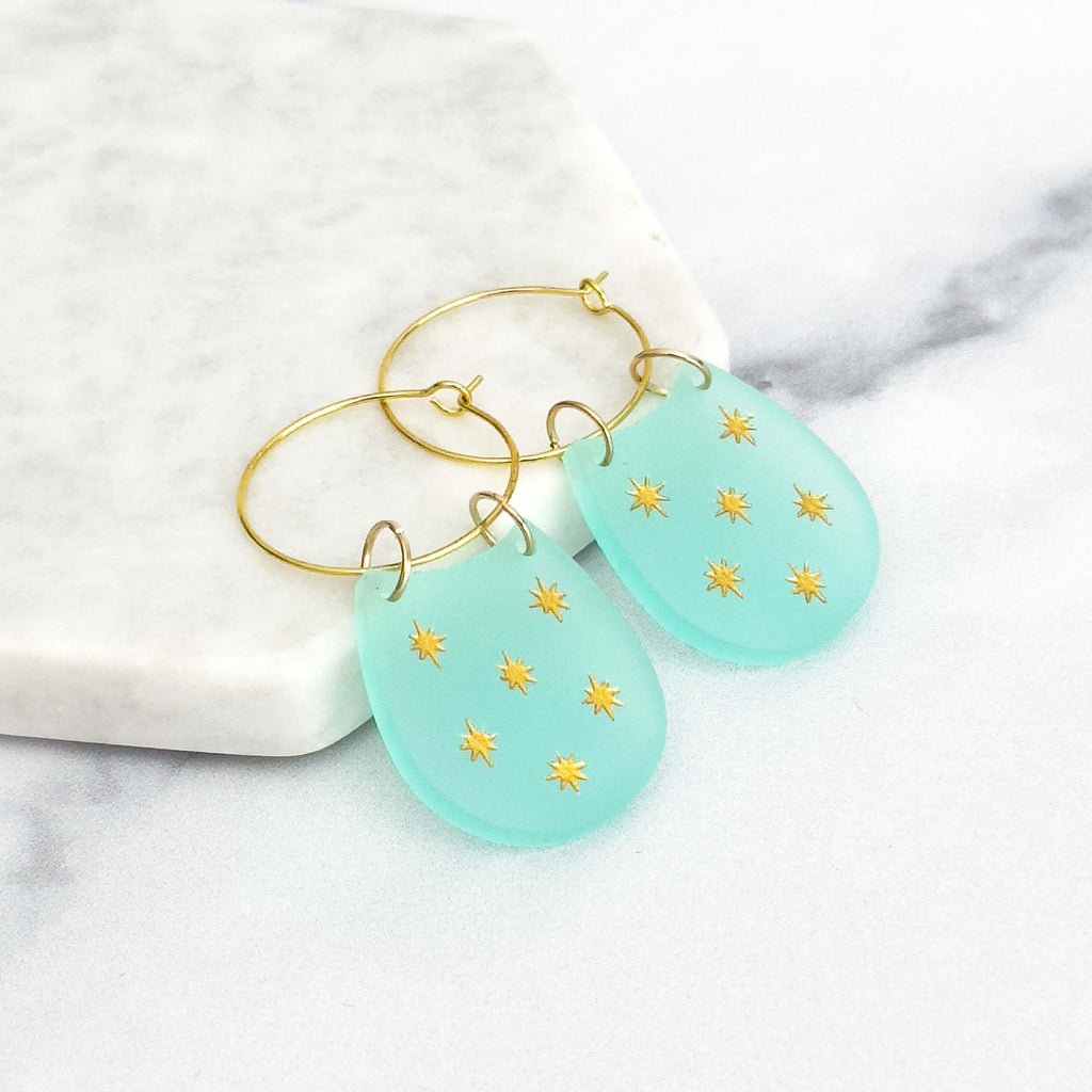 Prickly Paddle Hoop Earrings