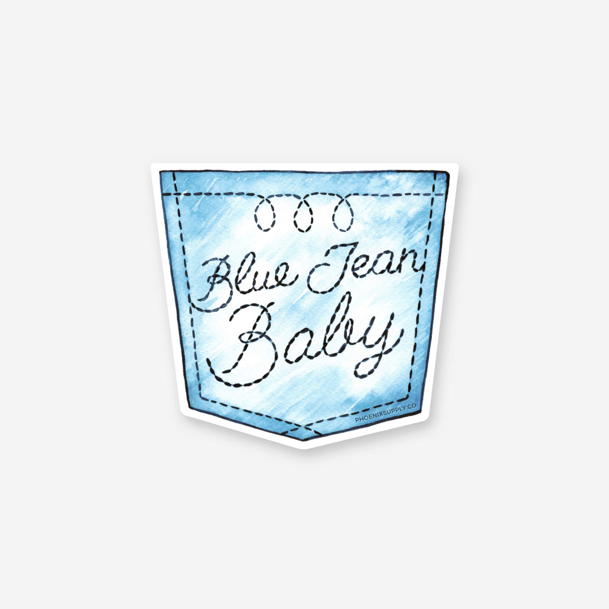 Blue Jean Baby Vinyl Sticker